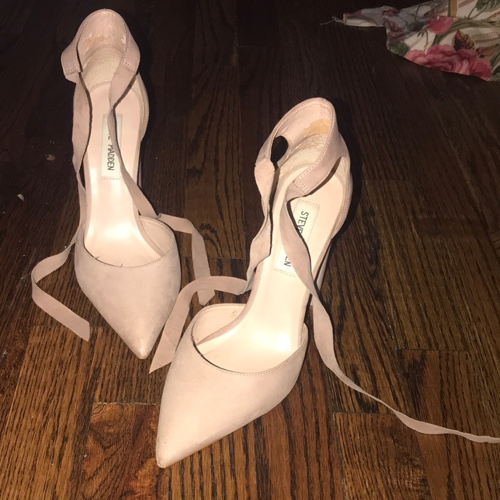 Tan Steve Madden heels for women.